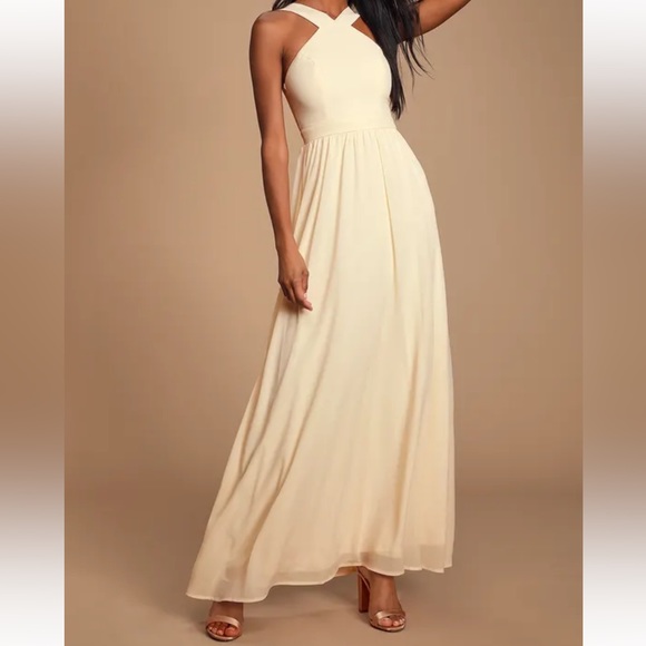 Lulus Dresses & Skirts - LULUS Air of Romance Cream Maxi Dress Size Medium w/ tags